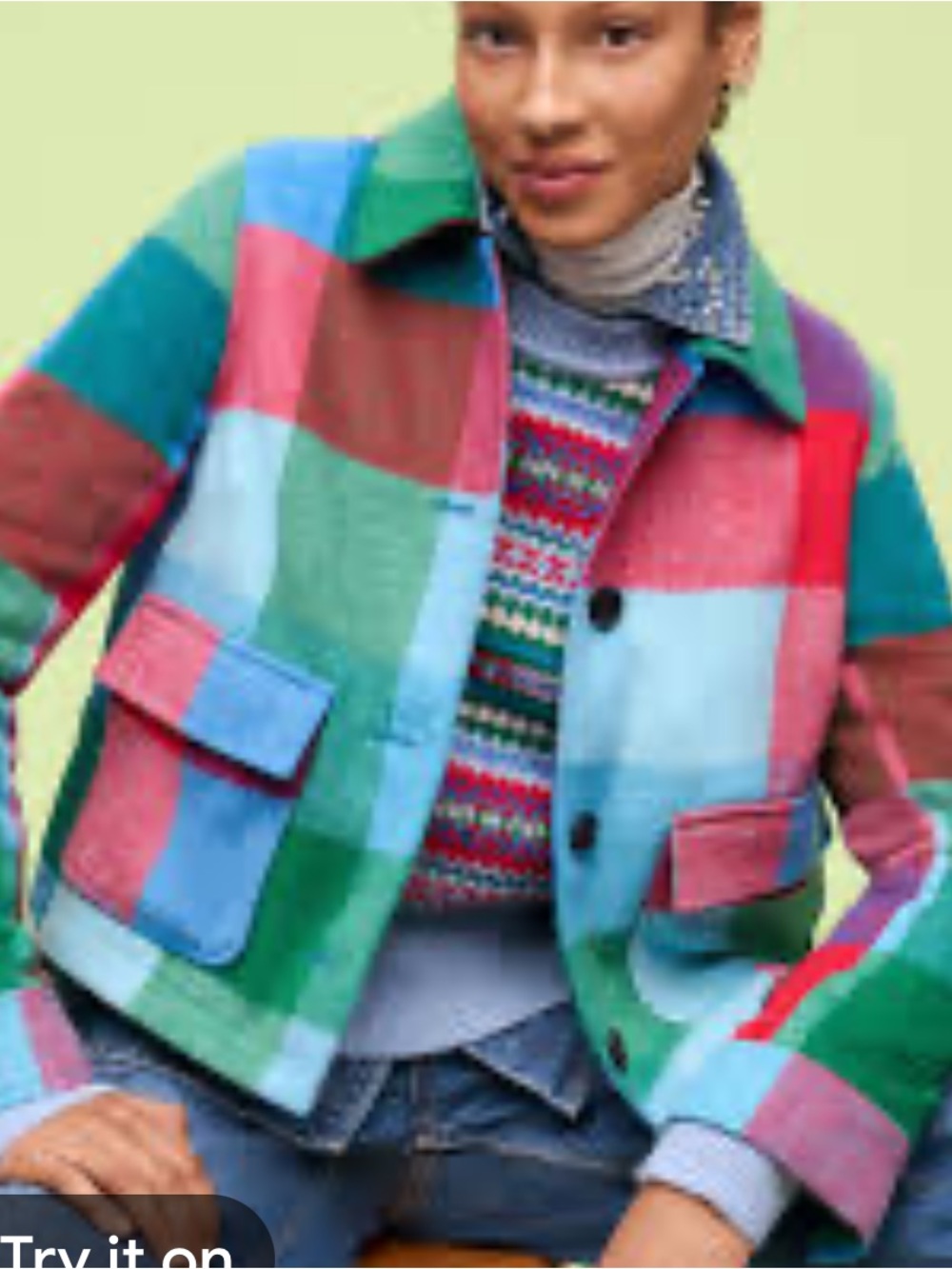 Free Assembly plaid cropped chore jacket - Picture 2 of 10